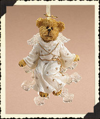 Angel Sitting on Snowflake Ornament - Boyd's Resin