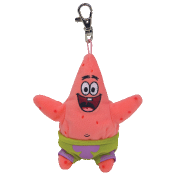 Patrick Star Key Clip - Ty Beanie Babies