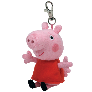 Peppa Pig Key Clip - Ty Beanie Babies