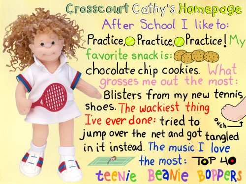 Crosscourt Cathy - Ty Teenie Boppers